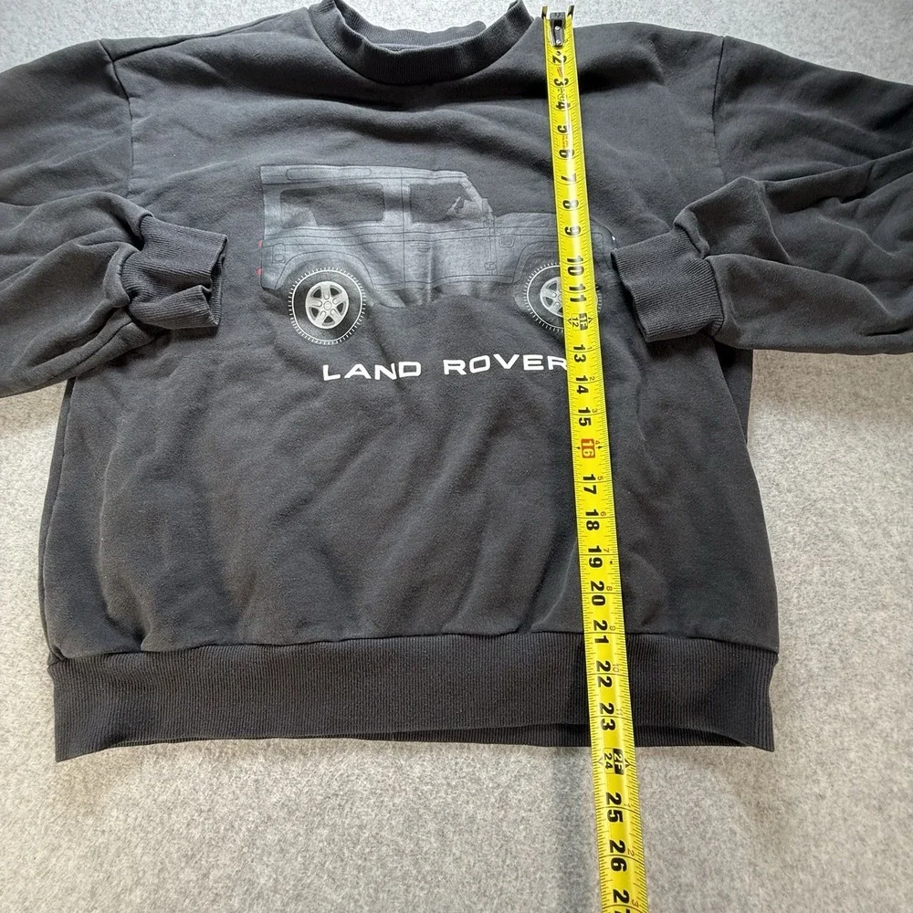 Pacsun Land Rover‎ Crewneck Black Sweatshirt Unisex S Boxy Fit